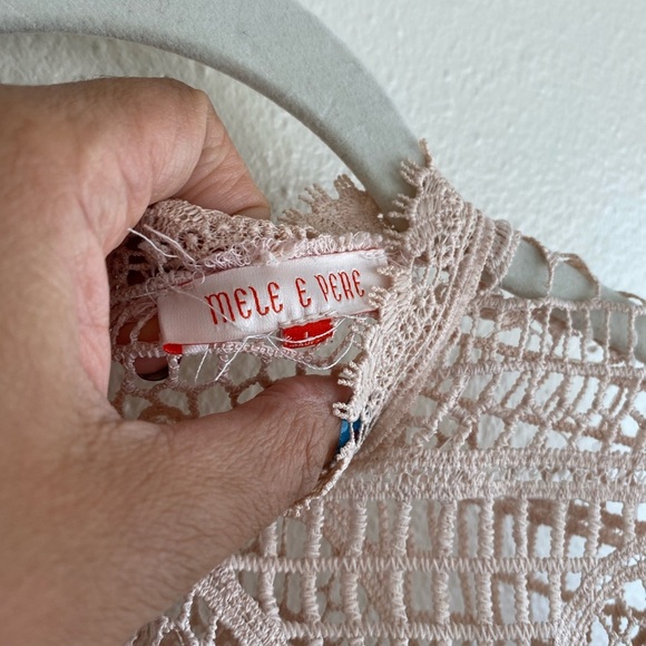 Elegant Embroidered Lace Women’s Top in Soft Cream Pink - Picture 3 of 8